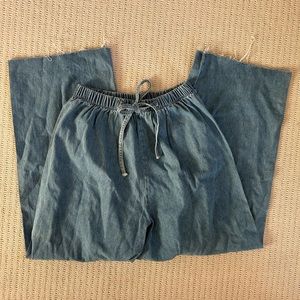 Vintage relaxed denim cropped ankle pants